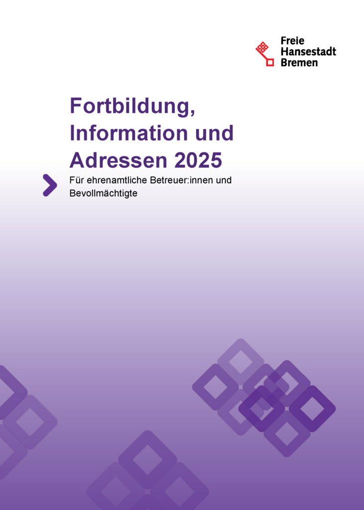 Titelbild Broschüre Fortbildung, Information Und Adressen 2025